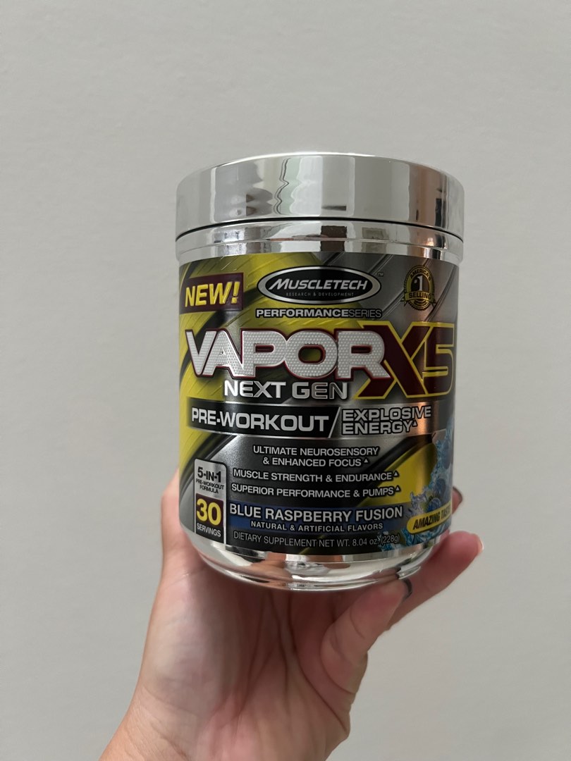 MUSCLETECH Vapor X5 Next Gen Pre Workout Blue Raspberry Fusion 228g