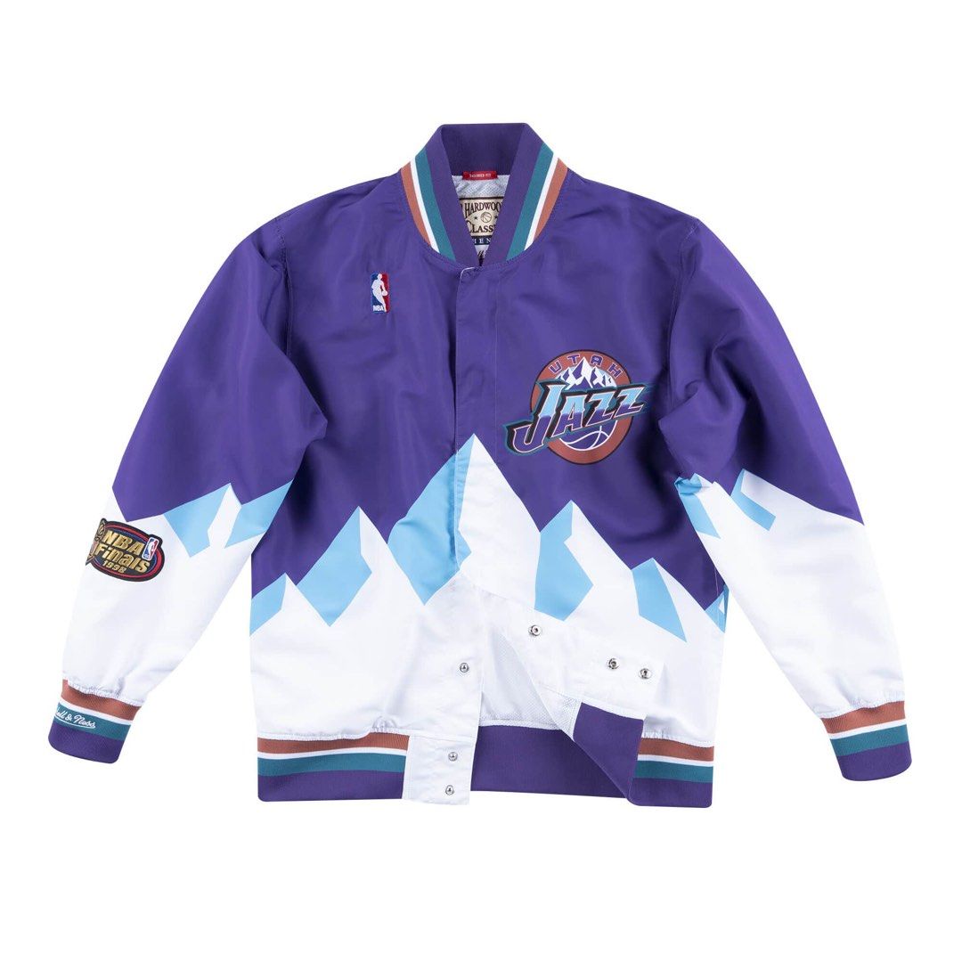 Mitchell and ness warm up jacket sizing shop