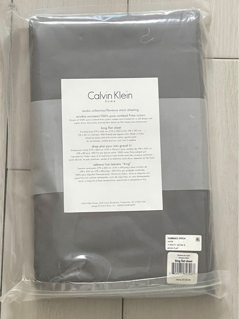 calvin klein sateen sheets king
