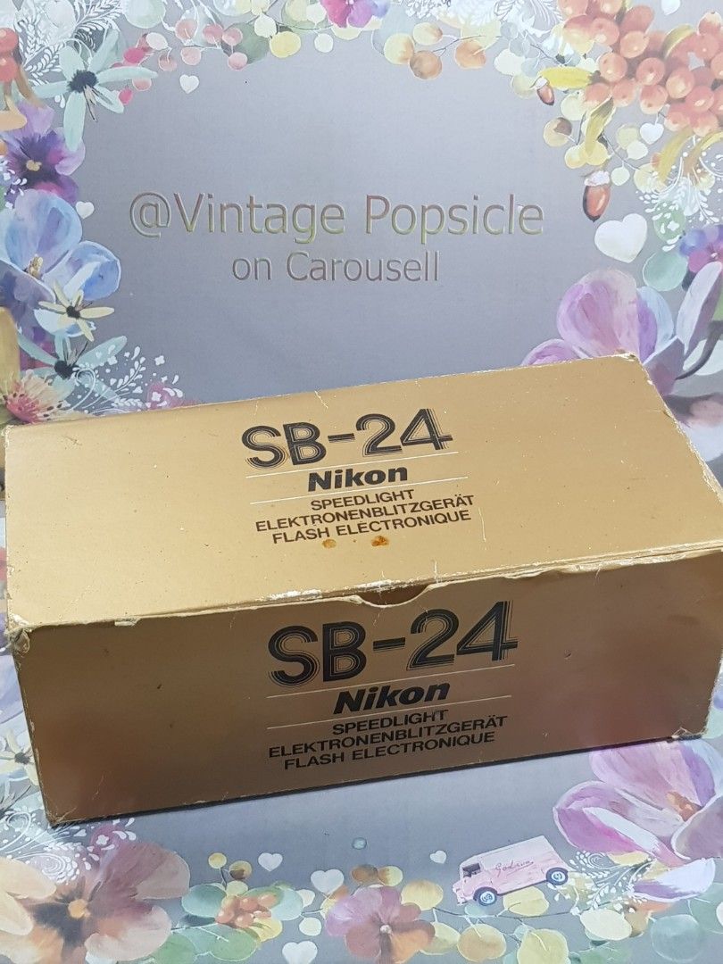 Nikon SB24 with Box and working Pls Read (Category: Flashes) located in Paranaque City. Submitted by vintagepopsicle (Listing ID 1271594539, Image 1). Description: One of the best speedlight or flash you can pair with your Nikon camera. Even Contax has the exact same flash if you can goo gle. Excellent tested working condition. Beats getting a chinese made POS. Gcash and Lalamove.