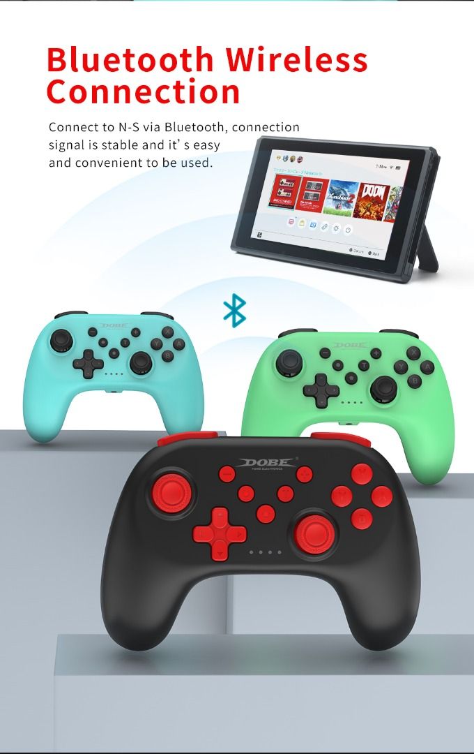 Nintento Switch Dobe Bluetooth Controller Video Gaming Gaming