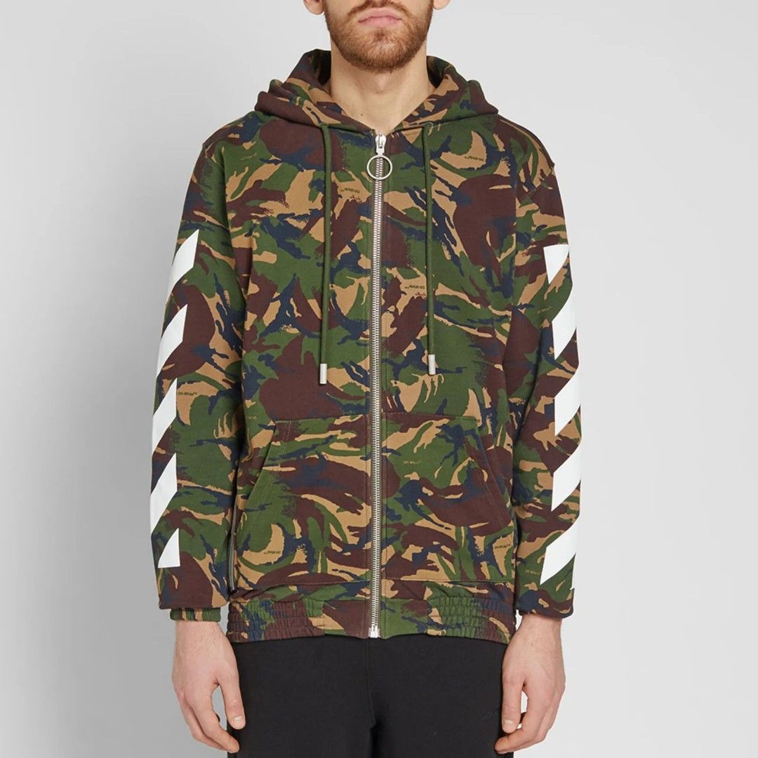 Mens camo zip up hoodie shop