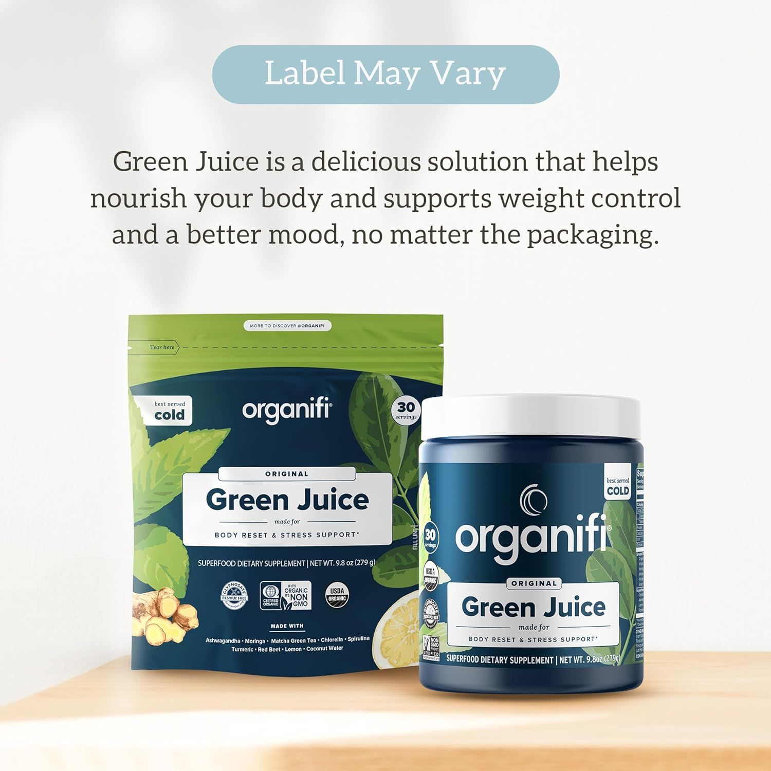 Organifi Green Juice Organic Superfood Powder 30 Day Supply