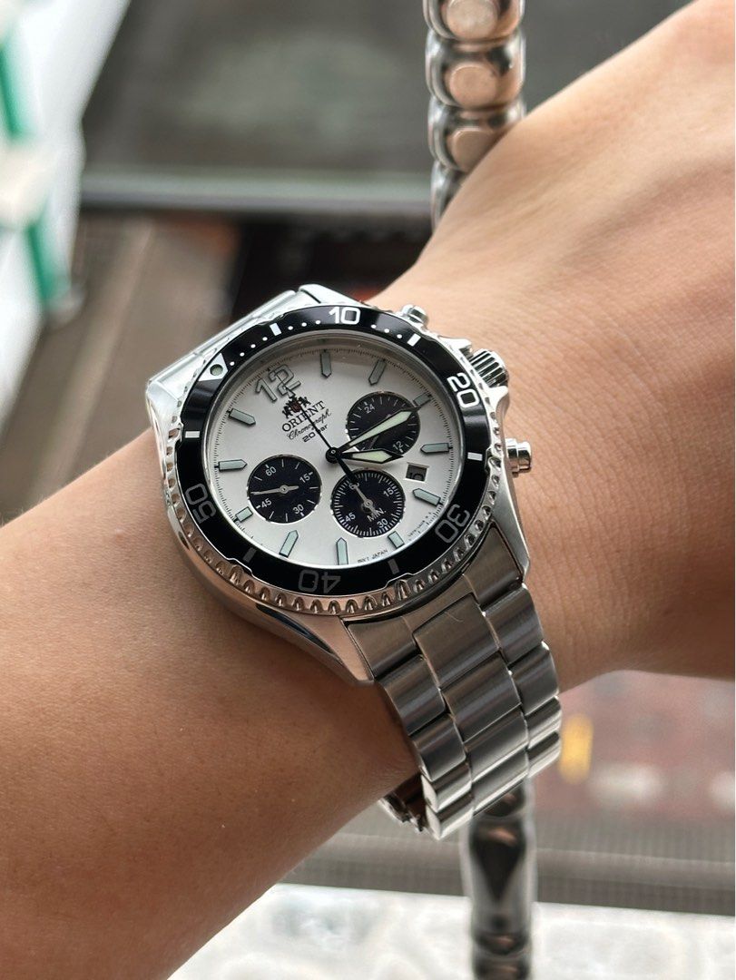 Orient Mako Solar Chronograph PANDA Sports Dive Watch