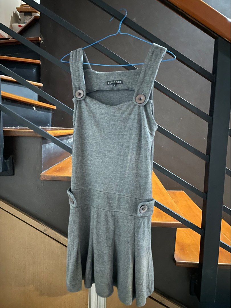 Overall skirt grey top