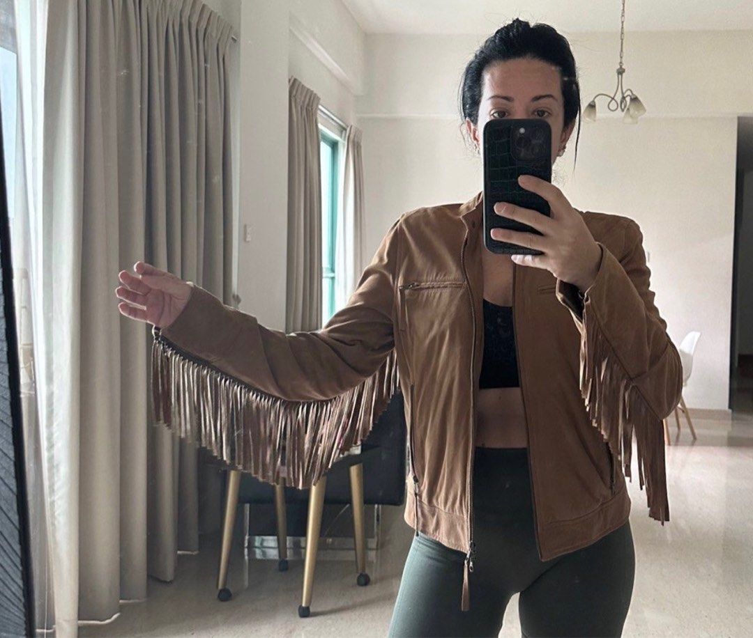 Fringe on sale jacket womens