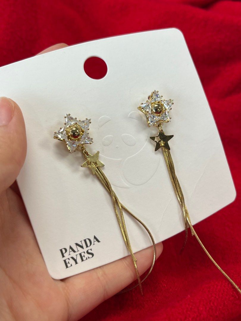 Panda eyes earrings deals