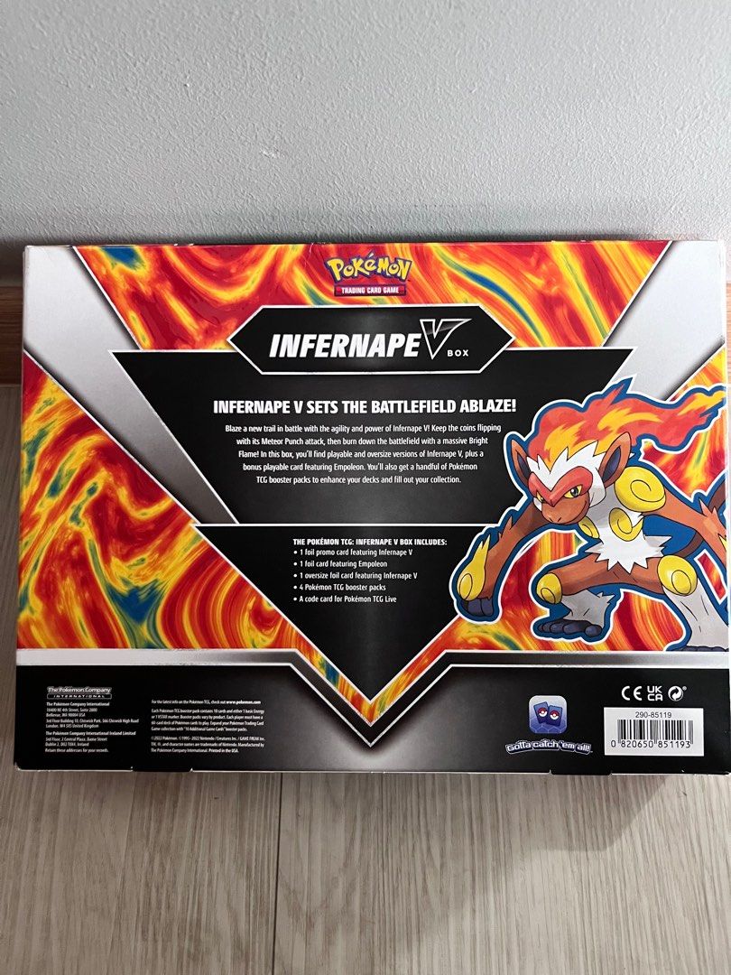 Pokemon Trading Card Infernape V Box, Hobbies & Toys, Toys & Games on Carousell