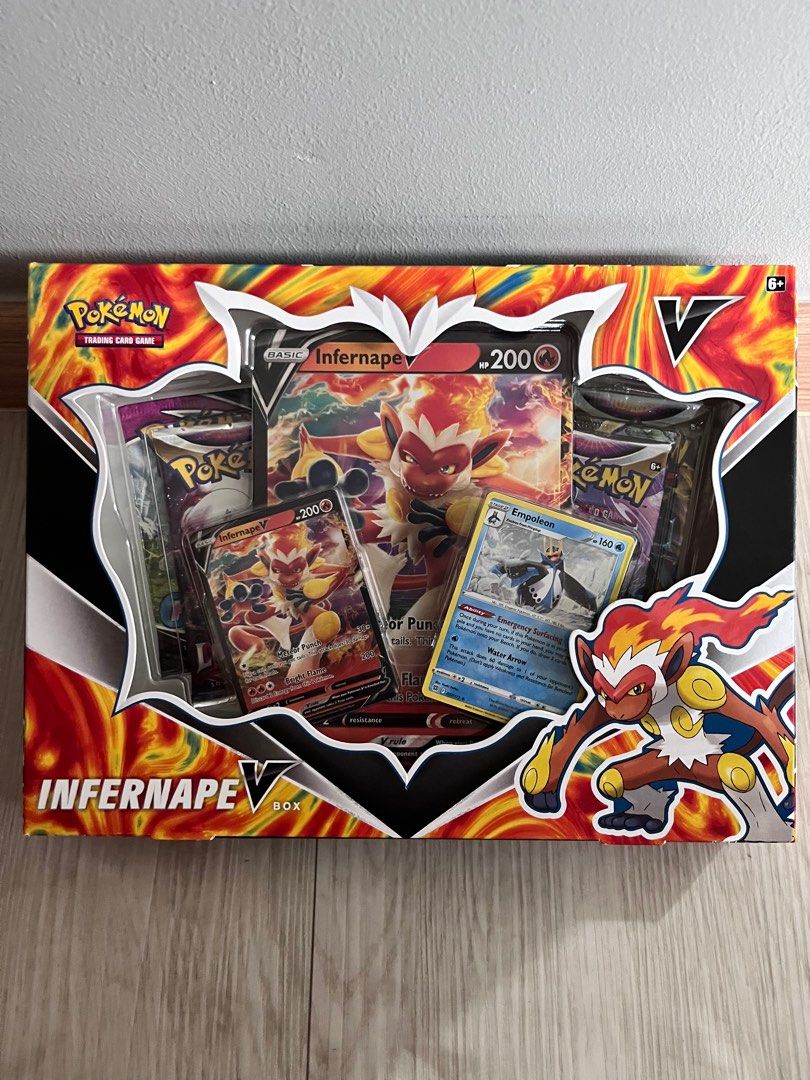 Pokemon Trading Card Infernape V Box, Hobbies & Toys, Toys & Games on Carousell