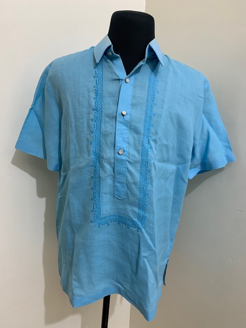 Polo Barong, Men's Fashion, Tops & Sets, Formal Shirts on Carousell