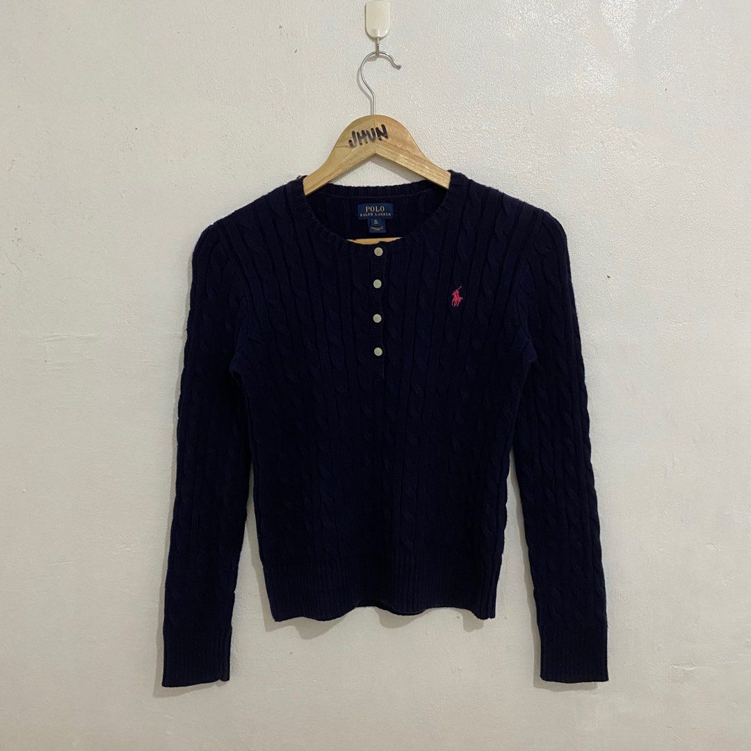 POLO RALPH LAUREN Cable Sweater, Midnight blue Women's Sweater