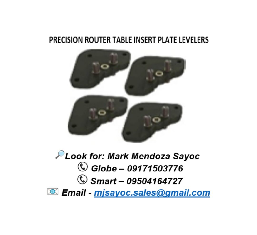 Precision router table insert plate levelers commercial industrial