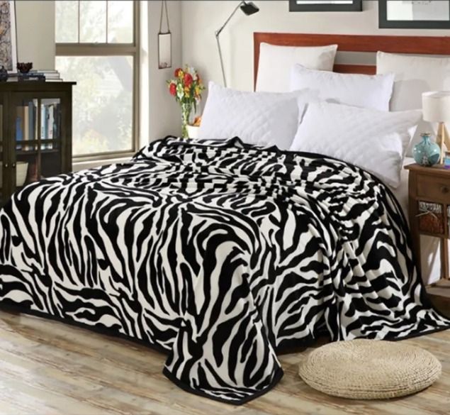 Printed Fleece Throw Blanket for Bed or Sofa Soft Plush Blanket Super Cozy Furniture Home Living Bedding Towels on Carousell