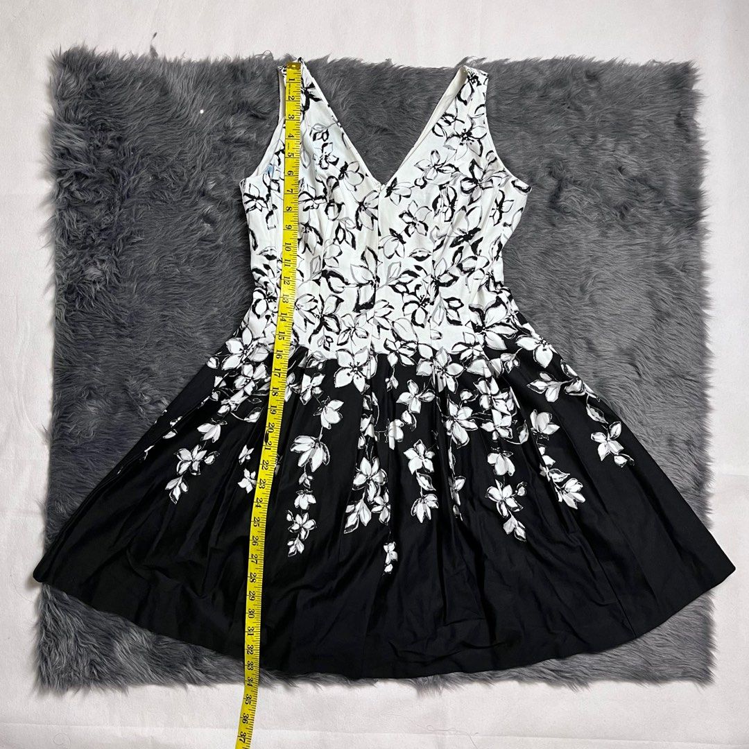 Ralph lauren black and white floral dress online