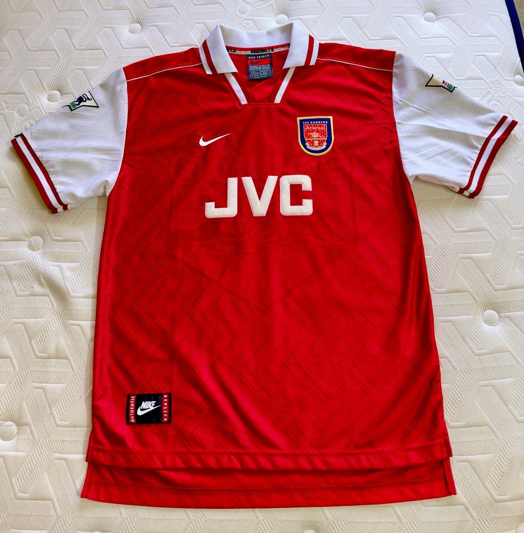 Rare Arsenal Home 1996 98 Jersey Legend Ian Wright Hobbies