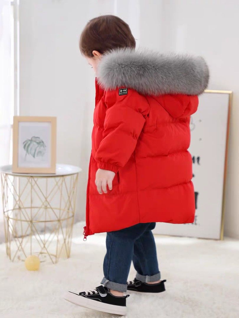 Red puffer shop jacket kids