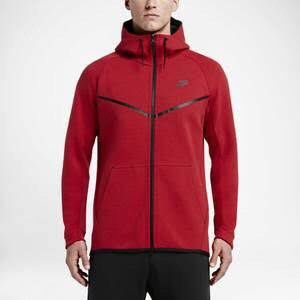RED NIKE TECH FLEECE JACKET Men s Fashion Coats Jackets and