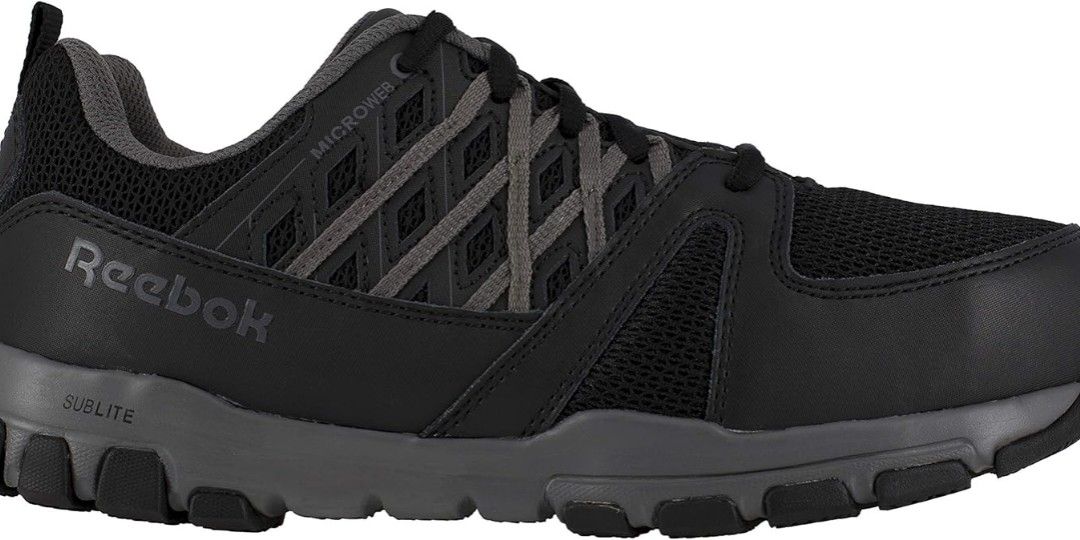 Reebok black new arrivals work shoes