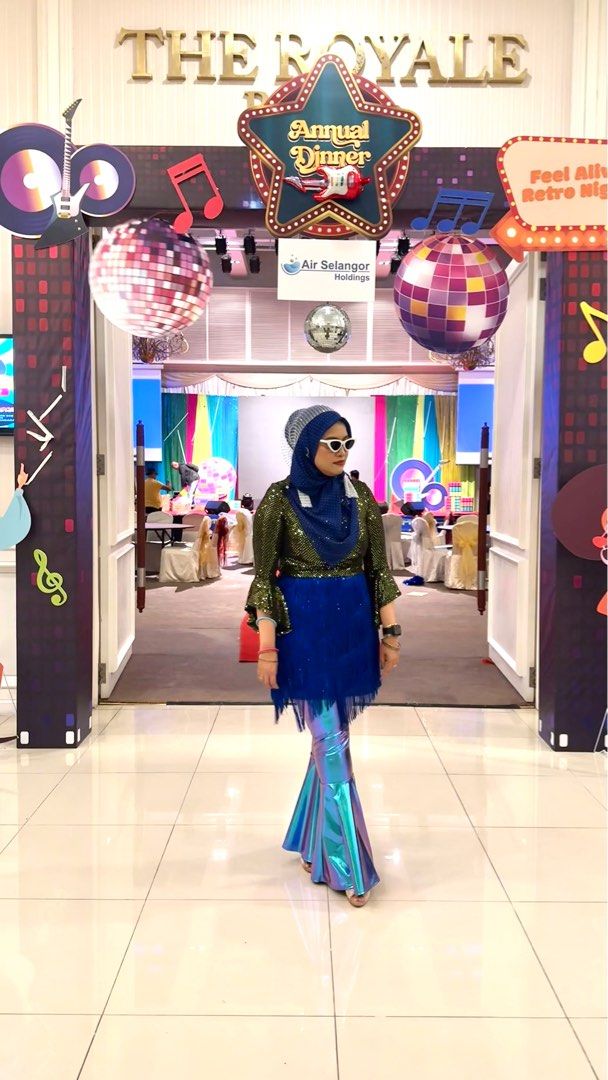 Retro fashion muslimah for dinner best sale
