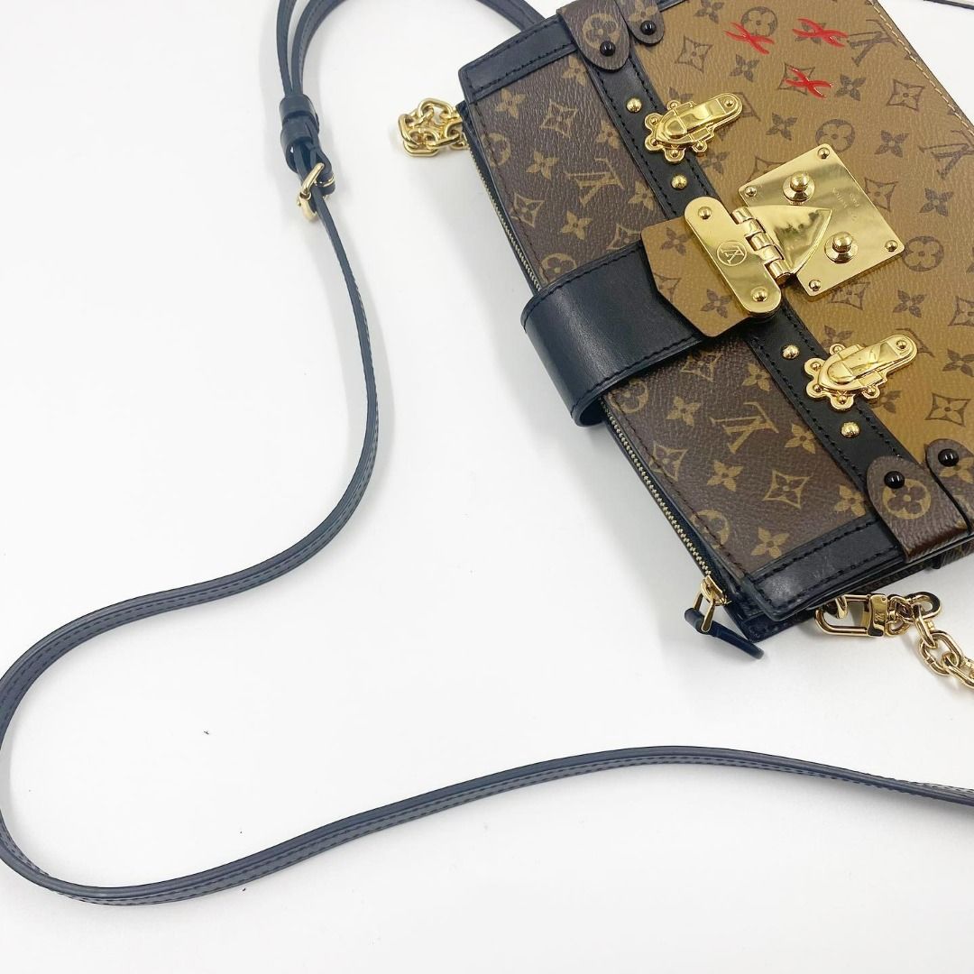 Reverse Monogram Trunk Clutch, Luxury, Bags & Wallets on Carousell