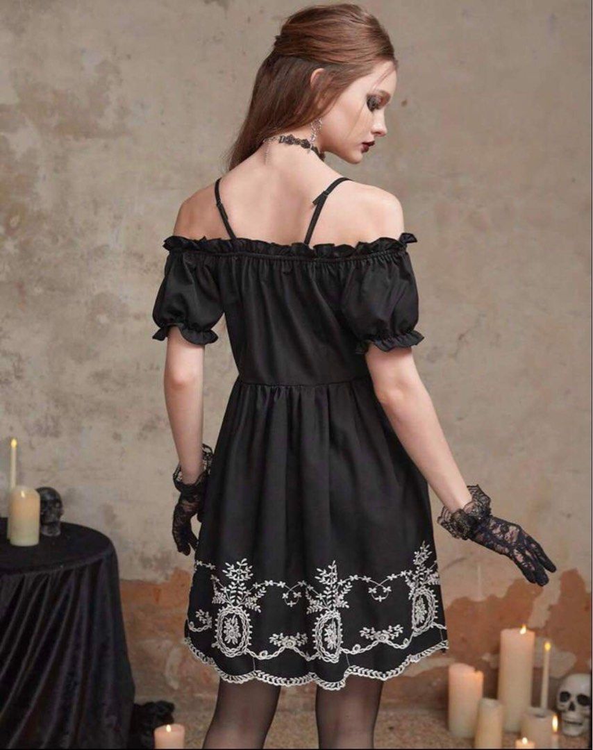 romwe formal dress Romwe- Button Detail Split Hem Rib-knit Dress – Amreki main image 0