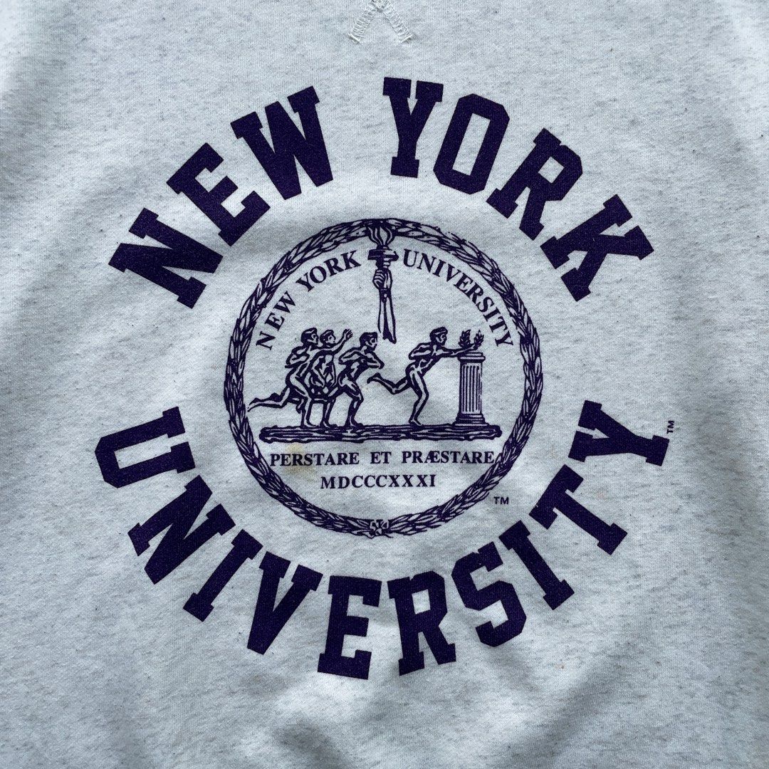 S New York University x GU Sweatshirt Vintage Looking Men s