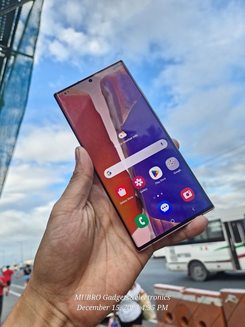 Samsung Note 20ultra 5g *256/12 (Category: Samsung) located in Quezon City. Submitted by mubrogadgets (Listing ID 1271544129, Image 1). Description: SAMSUNG NOTE 20 ULTRA 5G no issue no amoled burn no lcd issue ❤️‍🔥5g data connection ❤️‍🔥Dynamic AMOLED 2X,120Hz, HDR10+ 🔥super high quality display ❤️‍🔥Exynos 990/Mali-G77 MP11 🔥super smooth sa gaming 🔥256/12gb 🔥good air action ❤️‍🔥finger print under display ❤️‍🔥Super linaw ng camera -108 M