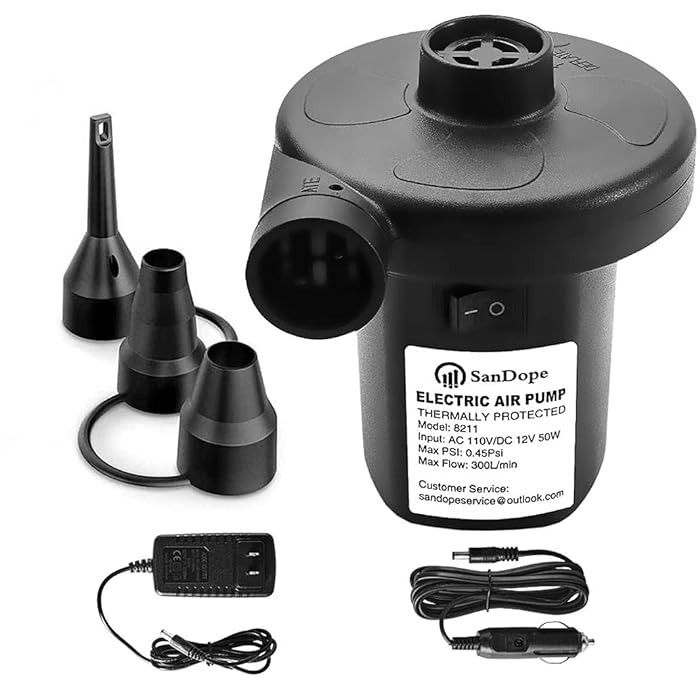 SanDope Electric Air Pump Camping Electric Pumps Inflator