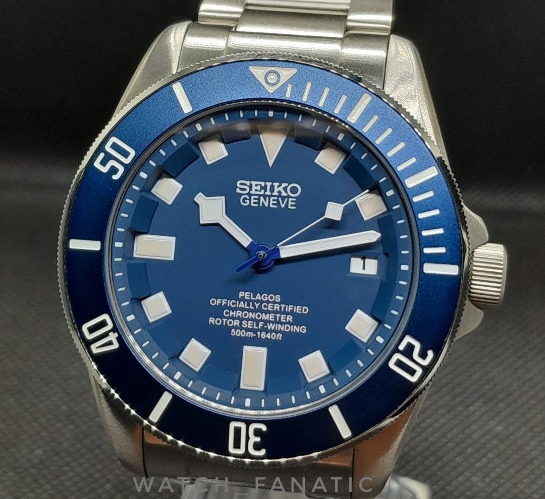 SEIKO MOD PELAGOS BLUE DIAL 42MM JAPANESE NH35 MOVEMENT Men s
