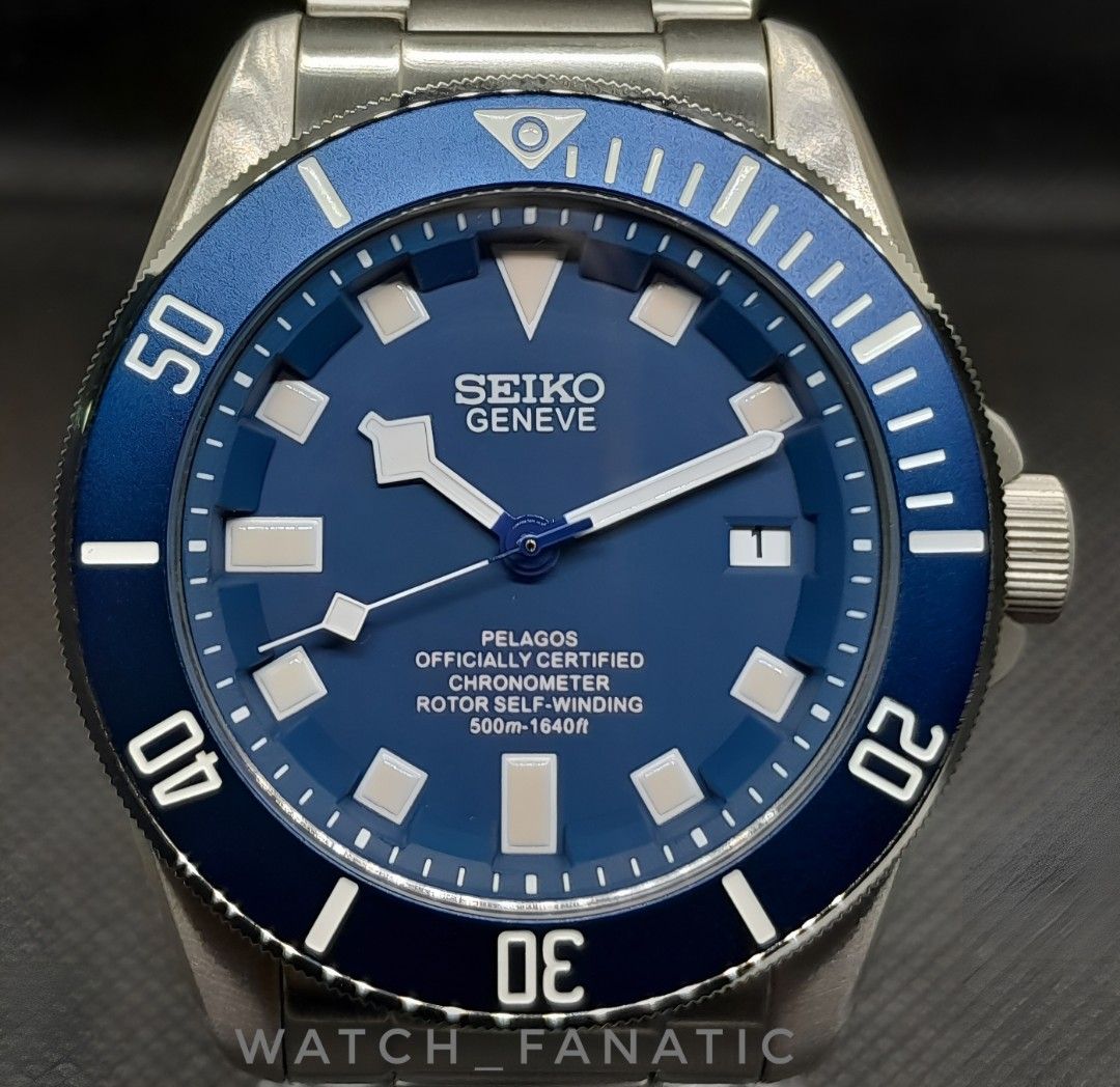 SEIKO MOD PELAGOS BLUE DIAL 42MM JAPANESE NH35 MOVEMENT Men s