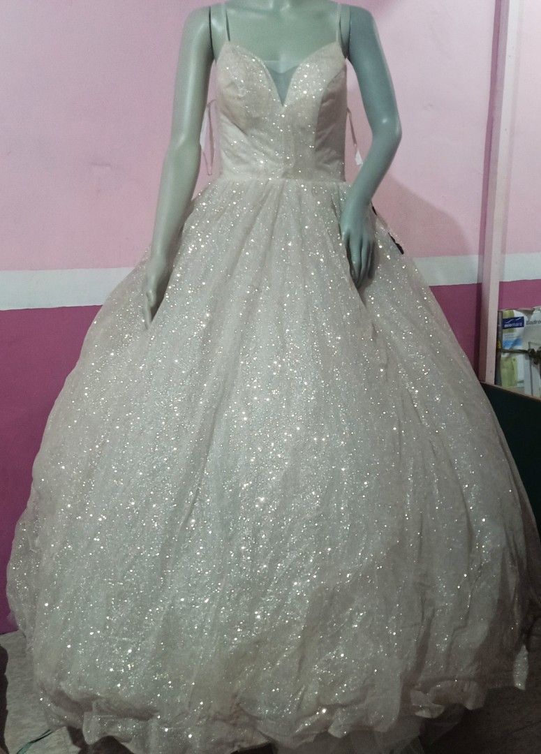 Silver gown store for debut