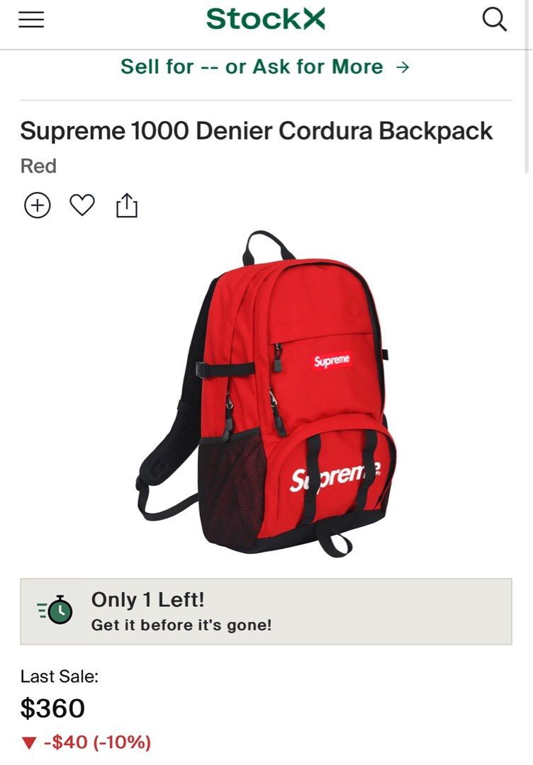 SUPREME 1000 Denier Backpack