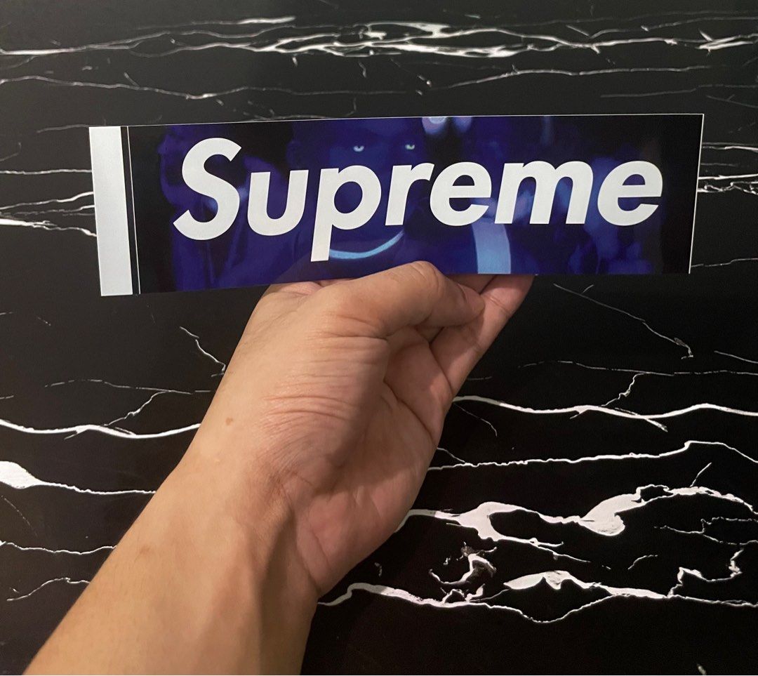 Supreme purple box logo sticker new arrivals