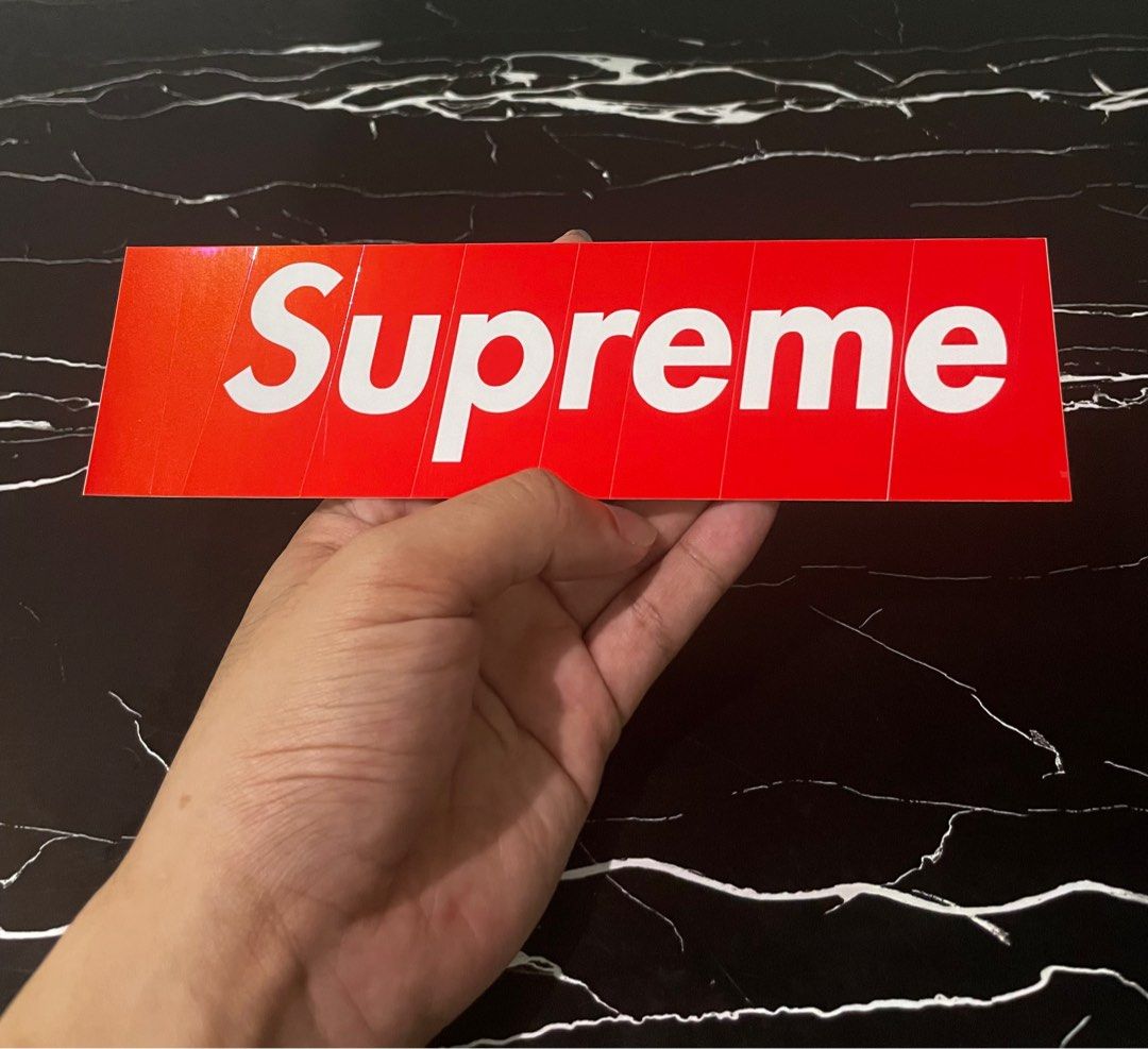 Supreme Cut Box Logo Sticker Red Hobbies Toys Collectibles