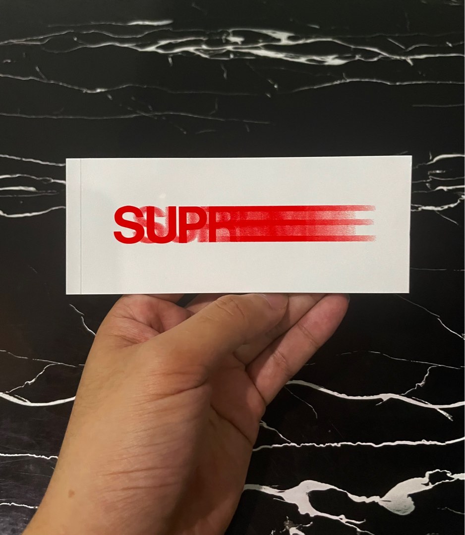 Supreme Motion Logo Sticker White Hobbies Toys