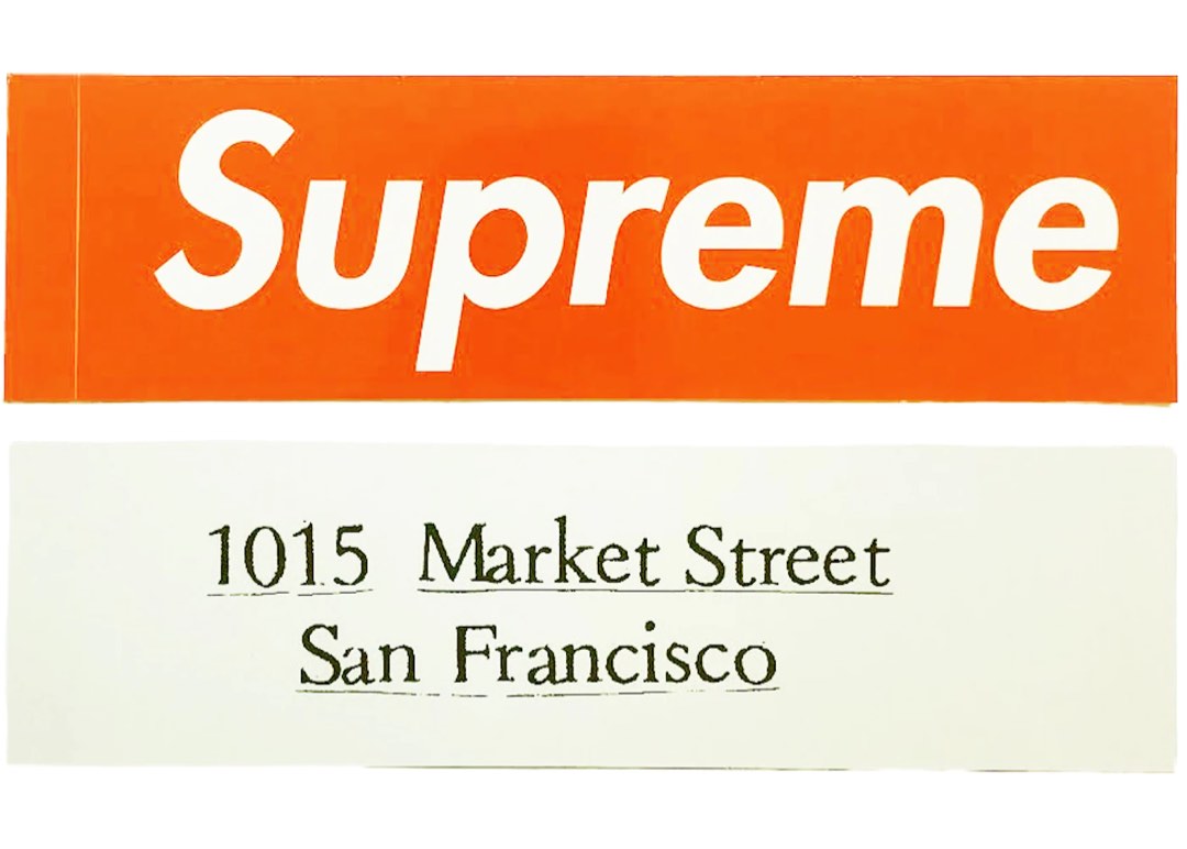 Supreme San Francisco Orange Box Logo Sticker Hobbies