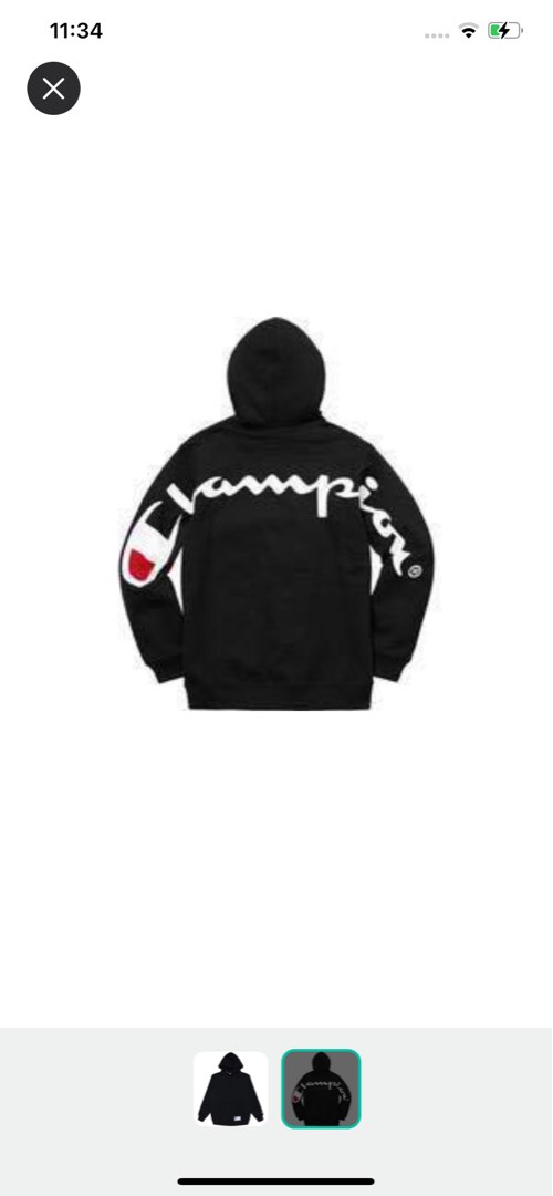 White supreme champion hoodie hotsell