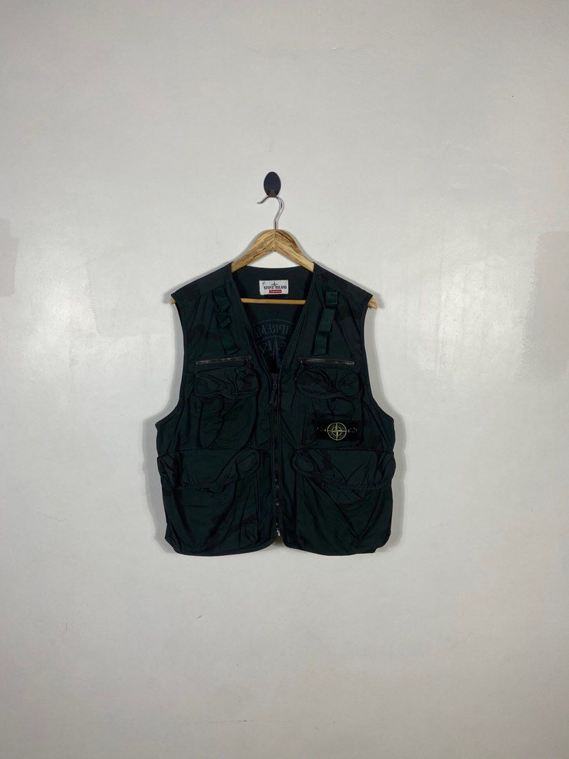 Supreme x Stone Island SS 19 Camo cargo vest coral camo