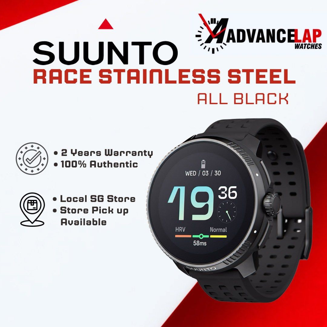Suunto Race watch, All Black