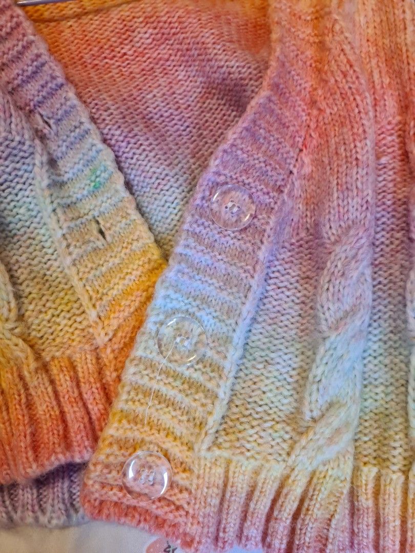 Pastel rainbow knit sweater shop