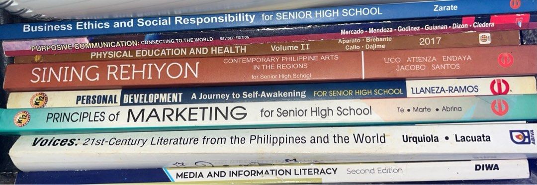 take all SHS BOOKS (6 books) (Category: Textbooks) located in Manila. Submitted by fromsoleil (Listing ID 1189942828, Image 1). Description: brand new 🚫no refund.