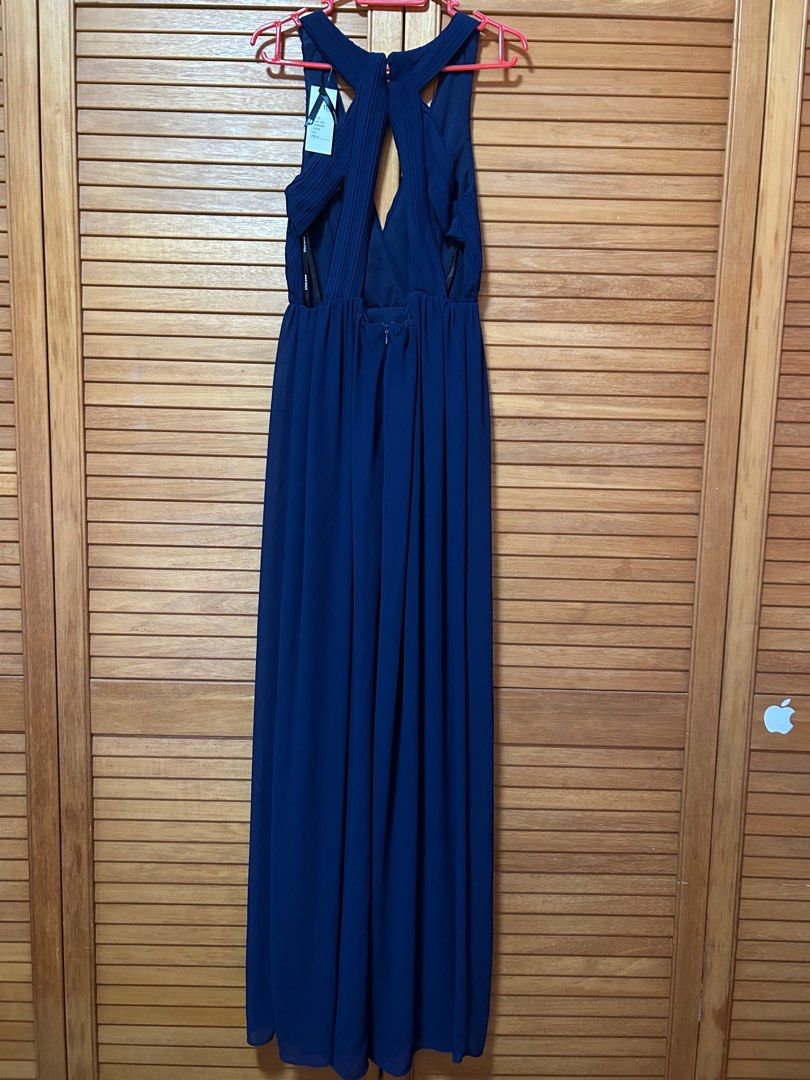tfnc pleated maxi bridesmaid dress Embassy London Men's Midnight Royal Oxford Brogue Shoe in Blue, Yellow &  Brown Leather & Suede main image 0