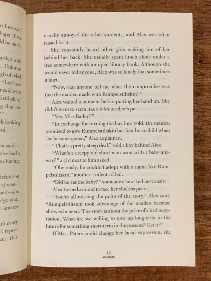 The Land of Stories The Wishing Well book by Chris Colfer, Hobbies