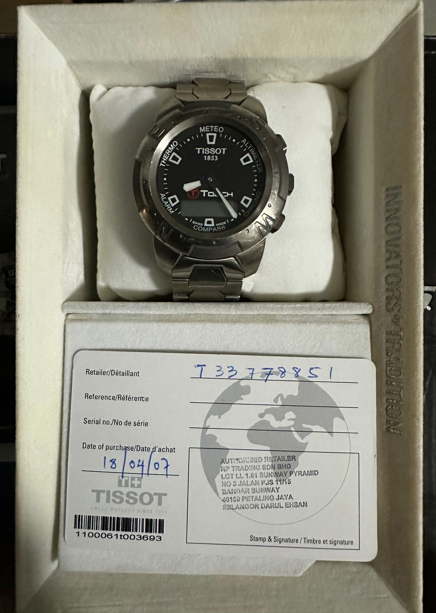 Tissot t touch store sapphire crystal