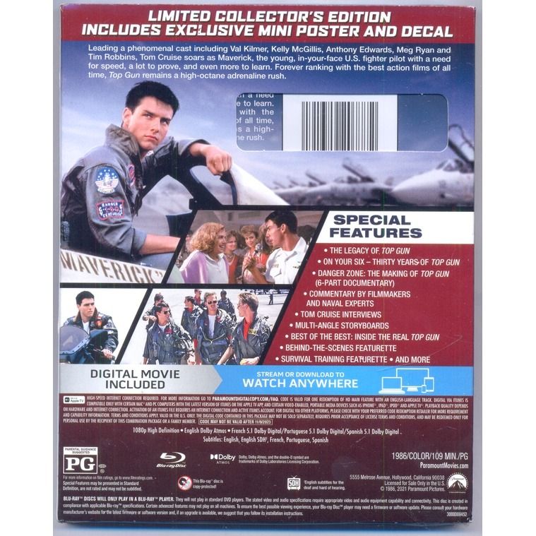 Top Gun Collector's Edition [ BluRay ], Hobbies & Toys, Music & Media