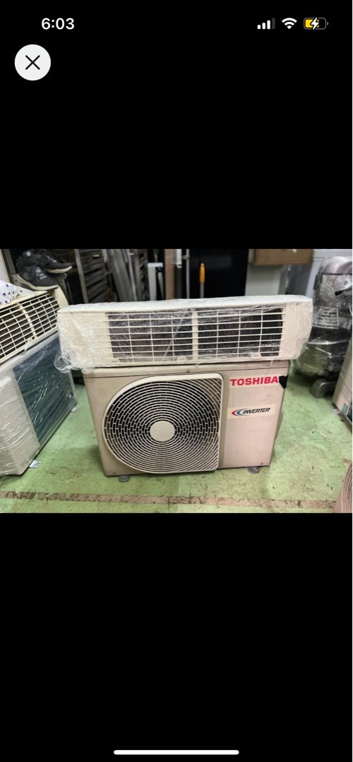 Toshiba Inverter split air con (2 ton), TV & Home Appliances, Air