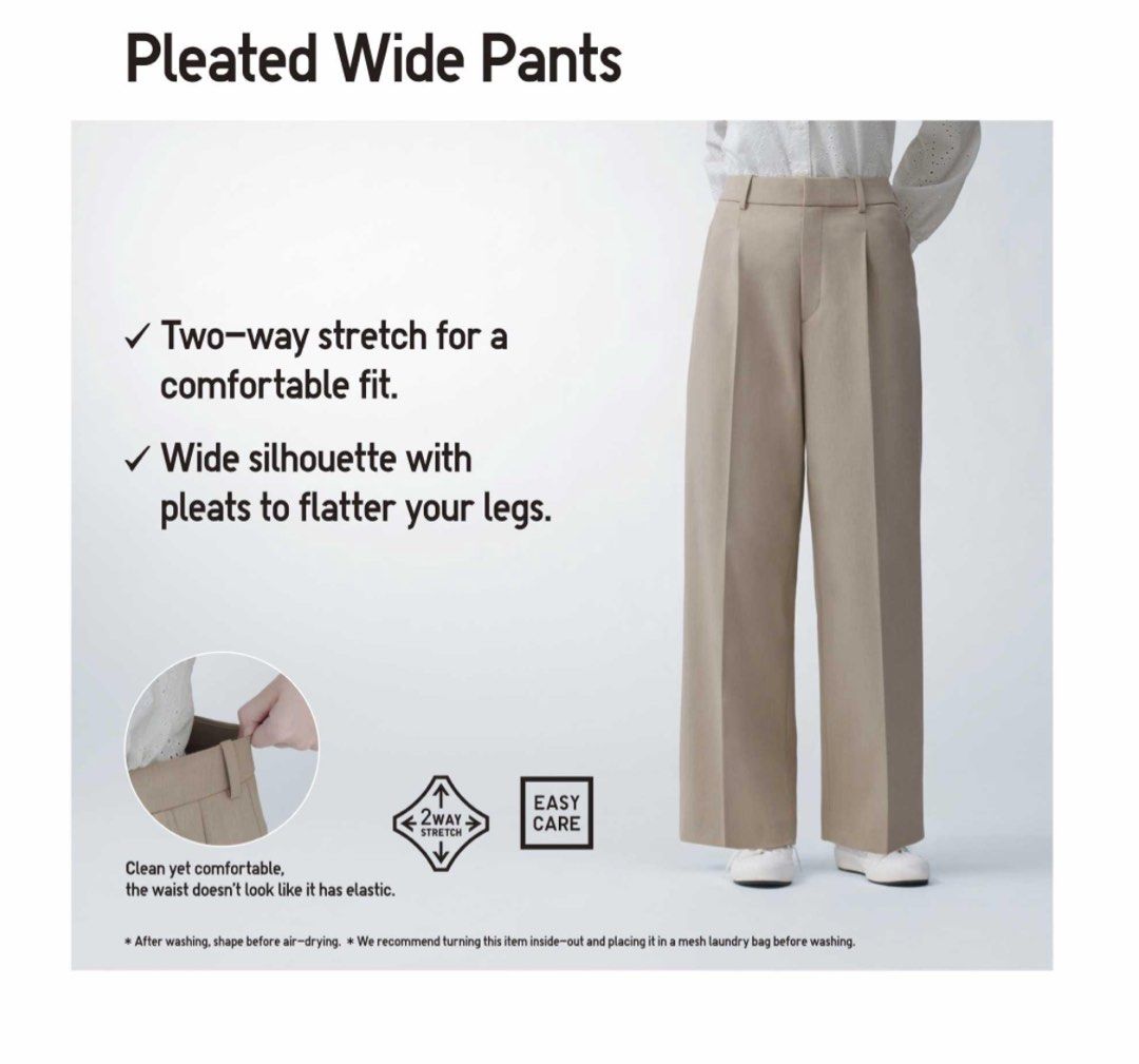 UNIQLO PLEATED WIDE PANTS