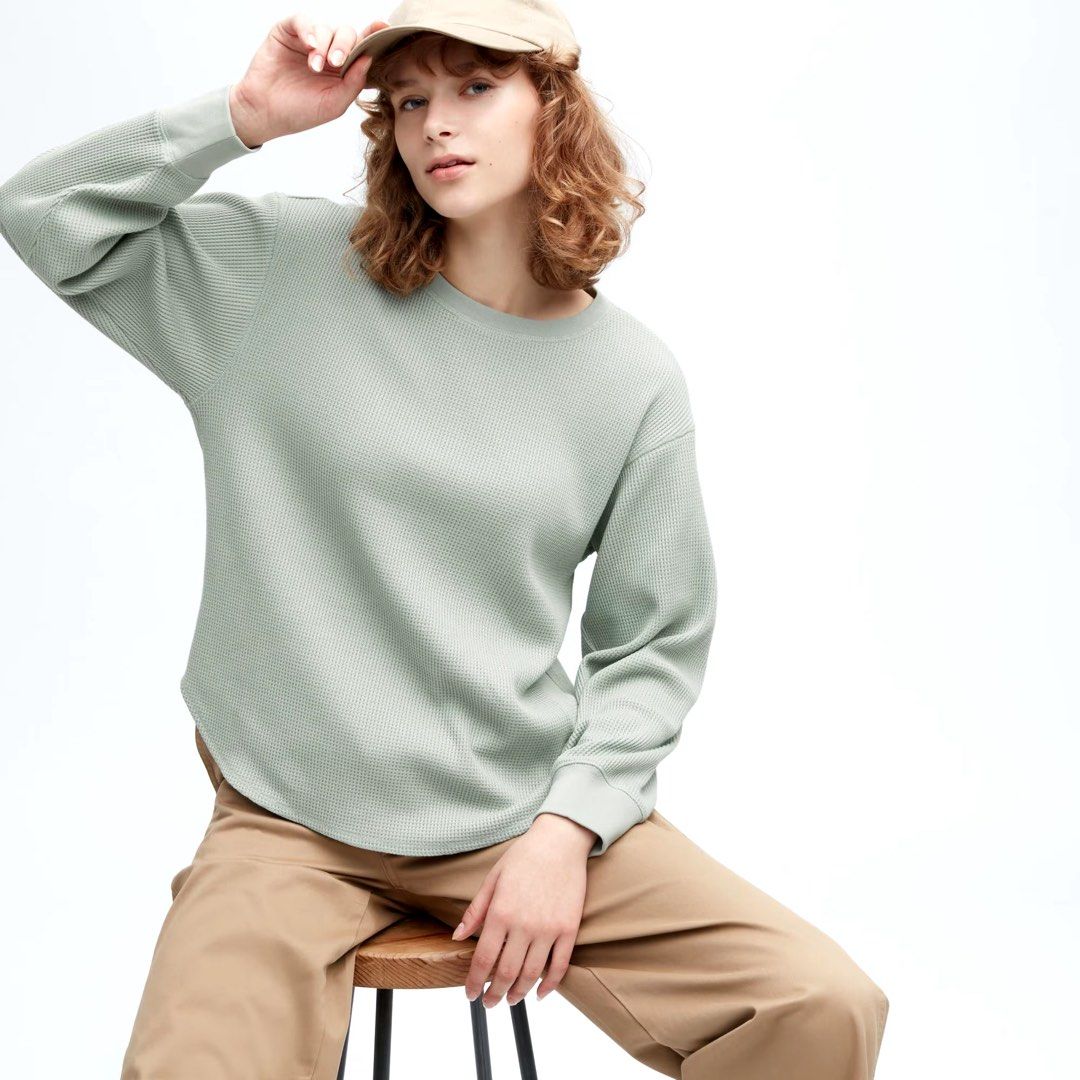 uniqlo waffle shirt women's