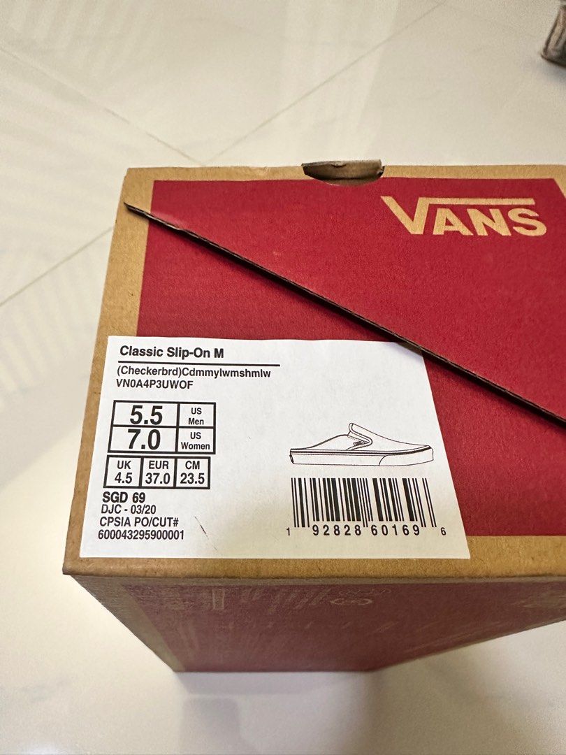 Girls yellow discount checkered vans