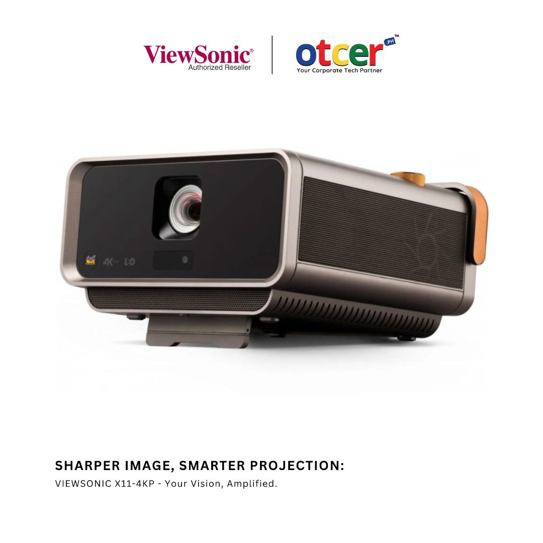 VIEWSONIC X11-4KP (Category: Projectors) located in Pasig City. Submitted by otcer.philippines (Listing ID 1271607731, Image 2). Description: Your Ideas, Amplified in 4K: With the VIEWSONIC X11-4KP from Otcer.ph, transform every pitch into a 4K masterpiece. For Php 95,990.00, your ideas never looked better. Elevate your impact at https://otcer.ph or contact +63 919 839 9123. #PitchIn4K #IdeaAmplifier #OtcerPH.